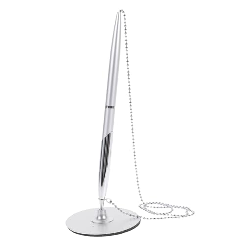 NUOBESTY 1stk Stift Unterschreiben Stifthalter Für Den Schreibtisch Stiftkette Für Den Schreibtisch Dienststift Stifte Mit Kette Kugelschreiber Fürs Büro Schwarzer Tintenstift Silver NUOBESTY 1stk Stift Unterschreiben Stifthalter Für Den Schreibtisch Stiftkette Für Den Schreibtisch Dienststift Stifte Mit Kette Kugelschreiber Fürs Büro Schwarzer Tintenstift Silver von NUOBESTY