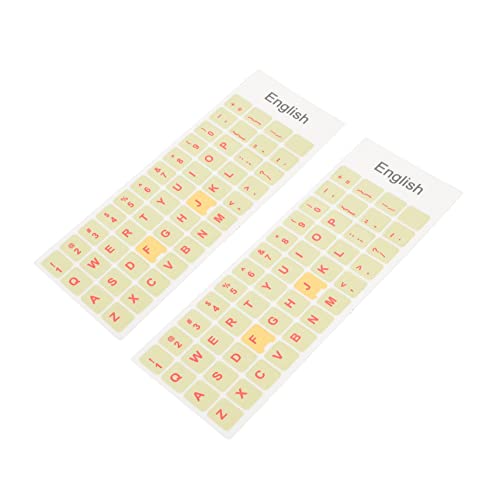 NUOBESTY 2 Bögen Tastaturaufkleber Tastenkappen Abdeckung Notebook Aufkleber Tastaturbuchstaben Ersatzaufkleber Weiße Tastaturen Süß Und Mit Gaming Tastatur Leise von NUOBESTY