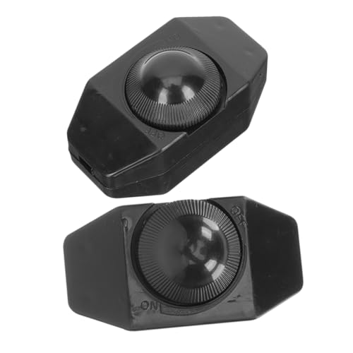 NUOBESTY 2 Stück Dimmschalter Lampe Diy Zubehör Austausch Des Kabelschalters Tischlampen-dimmerschalter Inline-lampenschalter Schreibtischlampen -dimmerschalter Ersatzschalter Plastik Black von NUOBESTY