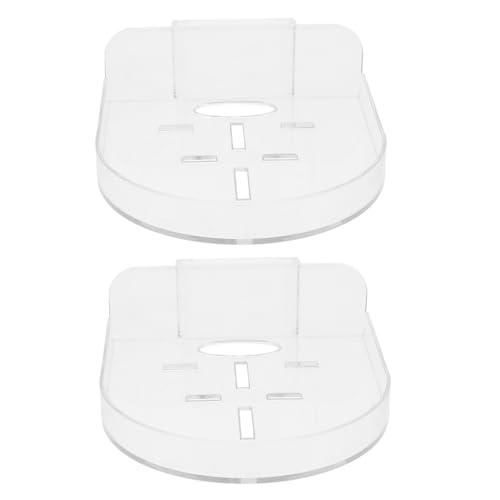 NUOBESTY 2 Stück Kamerahalterung Türkamerahalter Schwebendes Regal Aus Kunststoff Eckregal Schwebend Wandregal Kamera Deckenhalterung Mini-Regal Kleines Schweberegal Plastik Transparent von NUOBESTY