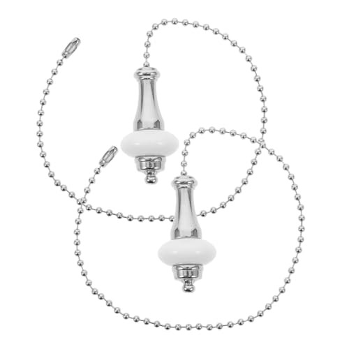 NUOBESTY 2 Stück Kronleuchterkettenschalter Kettenverzierungen ziehen für Lampenzugkette leichte Kettenzugverlängerung Verlängerung der Deckenleuchte Rostfreier Stahl Silver NUOBESTY 2 Stück Kronleuchterkettenschalter Kettenverzierungen ziehen für Lampenzugkette leichte Kettenzugverlängerung Verlängerung der Deckenleuchte Rostfreier Stahl Silver von NUOBESTY