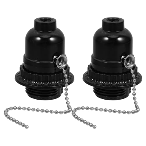 NUOBESTY 2 Stück Lampenkopf Lampenharfen-haltersockel Lampensockelhalter Lampenfassung Für Deckenleuchte Sockel Für Glühbirnenhalter Lampenfassung Mit Draht Glühbirnenfassung Black Abs von NUOBESTY