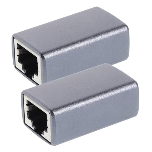 NUOBESTY 2 Stücke Netzwerk Docking Gerät Extender Adapter Kabel Buchse Auf Buchse Stecker Stecker Buchse Auf Buchse Koppler Teil Dunkle Aluminium Legierung von NUOBESTY