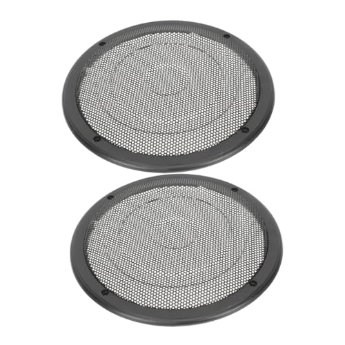 NUOBESTY 2 Stücke Subwoofer Mesh Abdeckung Lautsprecher Grill Kunststoff Schwarz von NUOBESTY