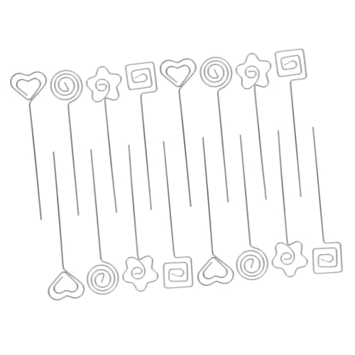 NUOBESTY 20 Stück Fotomappen Blumenstrauß Metallherzen Valentinstags Picker Bilderklammern Metall Tischkartenklammern Kartenhalterklammer Tischnummernhalterklammer von NUOBESTY