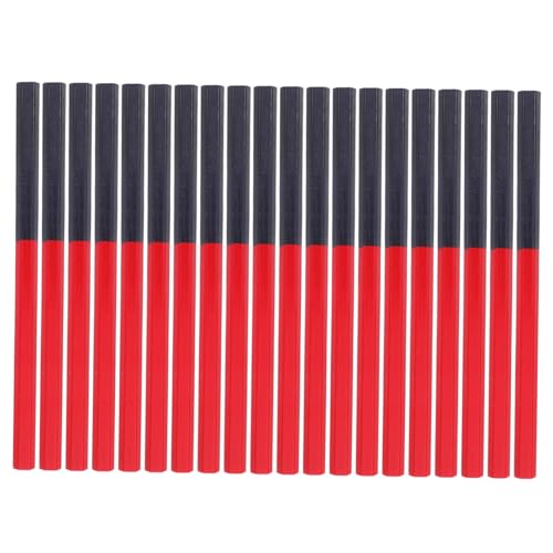 NUOBESTY 20 Stück Roter und blau doppelköpfiger Bleistift Buntstifte Praktische Bleistifte Holzbleistift rot blau rot blauer Bleistift gespitzte Bleistifte Baubleistifte Messstift hölzern von NUOBESTY