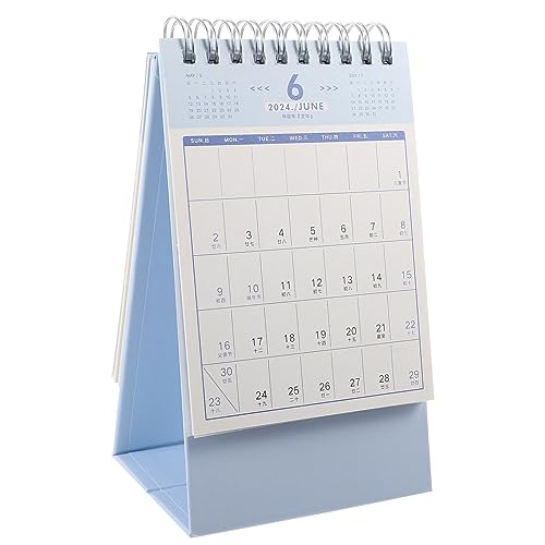 NUOBESTY Exquisiter Schreibtischkalender Tischkalender 2023 2024 Kalender Mini-kalender Memoseiten für Zuhause von NUOBESTY