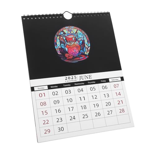 NUOBESTY 2025 Wandkalender Im Dunklen Stil Klappkalender Für Den Schreibtisch Frühlingsfest Kalender Schreibtischkalender Desktop-pad-kalender Tischkalender Stehend Flip Papier von NUOBESTY