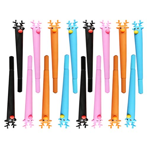 NUOBESTY 24Pcs Weihnachten Kugelschreiber Stift Hirsch Form Gel Tinte Stift 0. 5Mm Student Schreibstift für Büro Schule Briefpapier Geschenk Party Gefälligkeiten von NUOBESTY