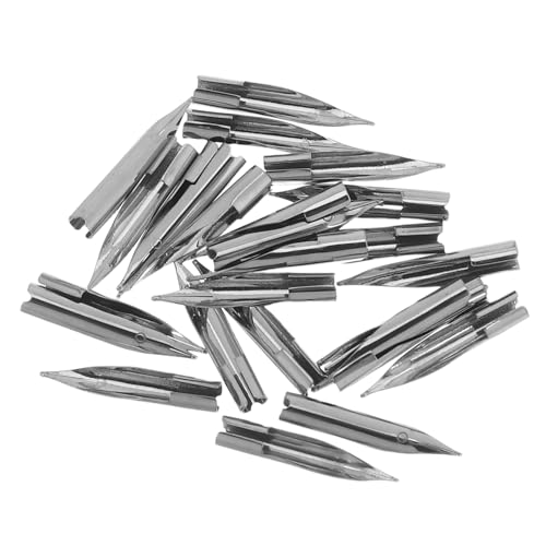 NUOBESTY 25 Stück Stift kopf Ersatznibs für Füller Marker -Stift -Ersatznibs Ersatzspitzen für Farbmarker Ersatz für Füllfederhalterspitzen Farbspitzenmarker Schreibtipps Metall Silver NUOBESTY 25 Stück Stift kopf Ersatznibs für Füller Marker -Stift -Ersatznibs Ersatzspitzen für Farbmarker Ersatz für Füllfederhalterspitzen Farbspitzenmarker Schreibtipps Metall Silver von NUOBESTY