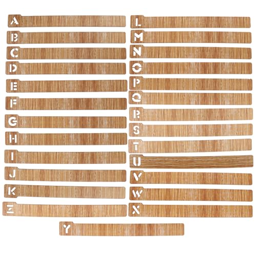 NUOBESTY 26 Stück Holzteiler Für Schallplatten Alphabetische Trennwände (Az) Schallplattenhalter Organizer Anleitungen Album Dvd Archiv Ordner Bücherregal Aufbewahrung 35 Cm von NUOBESTY