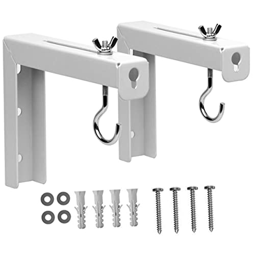 NUOBESTY 2Stücke Deckenhalterungen für Projektorbildschirme Stabile Wandmontage mit Haken für Einfache Installation für Zuhause Büro Präsentationen Kurze von NUOBESTY