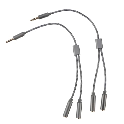 NUOBESTY 2Stücke Kopfhörer Adapterkabel Gewebt Splitter für Dual Headsets Langlebig Kompatibel mit Laptops Smartphones Lautsprechern NUOBESTY 2Stücke Kopfhörer Adapterkabel Gewebt Splitter für Dual Headsets Langlebig Kompatibel mit Laptops Smartphones Lautsprechern von NUOBESTY