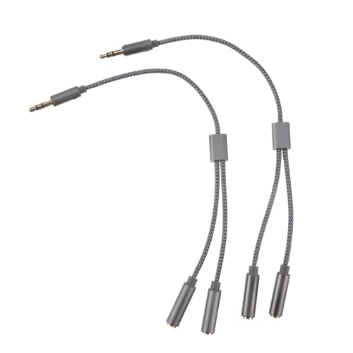NUOBESTY 2Stücke Kopfhörer Splitter Adapterkabel Gewebt für Audioübertragung Männlichen Weibliche Anschlüsse Langlebig Korrosionsbeständig NUOBESTY 2Stücke Kopfhörer Splitter Adapterkabel Gewebt für Audioübertragung Männlichen Weibliche Anschlüsse Langlebig Korrosionsbeständig von NUOBESTY