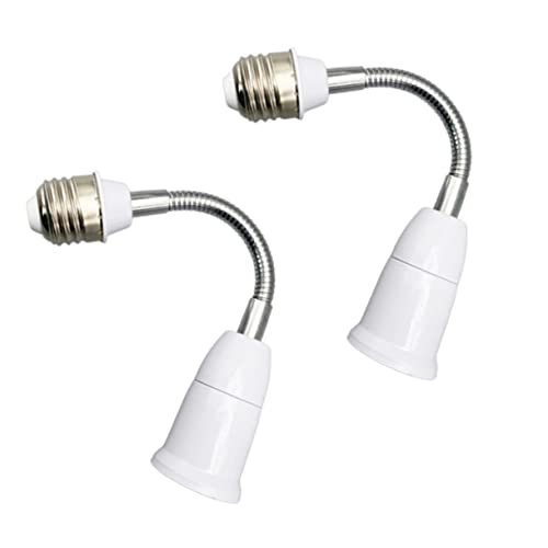 NUOBESTY 2Stücke Lampenfassung Flexibler Verlängerungsadapter mit Schraubmontage für Lampen Biegsame Glühbirnenhalterung für Deckenlampen und Wandleuchten von NUOBESTY