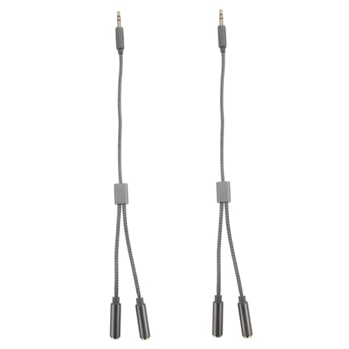 NUOBESTY 2Stücke Stereo Adapterkabel Gewebtes Kopfhörer Adapterkabel Dual Ausgang für Kopfhörer Lautsprecher Hohe Audioqualität Langlebig Verschleißfest NUOBESTY 2Stücke Stereo Adapterkabel Gewebtes Kopfhörer Adapterkabel Dual Ausgang für Kopfhörer Lautsprecher Hohe Audioqualität Langlebig Verschleißfest von NUOBESTY
