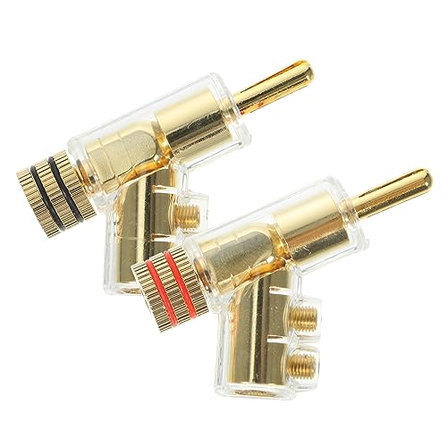 NUOBESTY 2Stücke Vergoldete Bananenstecker Lötfrei für Lautsprecheranschlüsse für Soundsysteme mit Stabilem Sicherem NUOBESTY 2Stücke Vergoldete Bananenstecker Lötfrei für Lautsprecheranschlüsse für Soundsysteme mit Stabilem Sicherem von NUOBESTY