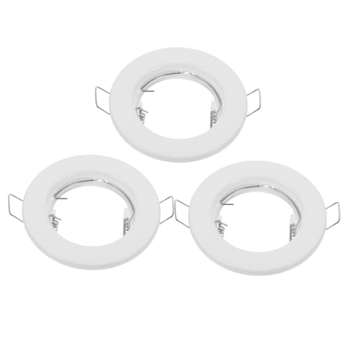 NUOBESTY 3 Stück Einbauleuchten Clips Spotlicht Rahmen Stilvolle Deckenleuchte innenbeleuchtung Spotlicht Gehäuse eingelassener Lichtzierring Einbauleuchtenleisten aus Metall Eisen Weiß NUOBESTY 3 Stück Einbauleuchten Clips Spotlicht Rahmen Stilvolle Deckenleuchte innenbeleuchtung Spotlicht Gehäuse eingelassener Lichtzierring Einbauleuchtenleisten aus Metall Eisen Weiß von NUOBESTY