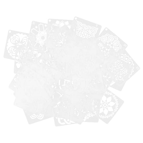 NUOBESTY 36Stücke Mandala Malschablonen Wiederverwendbare DIY Zeichenvorlagen Für Wand Und Bodenmalerei Für Bastelprojekte Und Anderen von NUOBESTY
