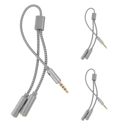 NUOBESTY 3Stücke Audio Splitter für Kopfhörer Mikrofon Verlängerungssplitter für PC Smartphone Verlustfreies Audioerlebnis für Gaming NUOBESTY 3Stücke Audio Splitter für Kopfhörer Mikrofon Verlängerungssplitter für PC Smartphone Verlustfreies Audioerlebnis für Gaming von NUOBESTY