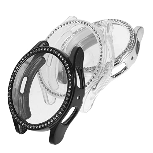 NUOBESTY 3Stücke Exquisite Uhrenhülle Mit Strass Kratzfeste Schutzabdeckung Für Watch Kompatibel Mit Transparent Handgelenkschutz von NUOBESTY