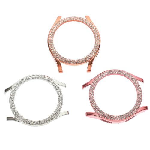 NUOBESTY 3Stücke Teiliges Smartwatch Gehäuse aus PC für Galvanisierte Strass Verzierung Schützende Hülle Roségold Schutz für Ihre Uhr NUOBESTY 3Stücke Teiliges Smartwatch Gehäuse aus PC für Galvanisierte Strass Verzierung Schützende Hülle Roségold Schutz für Ihre Uhr von NUOBESTY