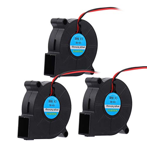 NUOBESTY 3st Druckerlüfter Decke CPU-kühler Kinderwagen-Fan Glühbirnen Booster Wiederaufladbar Unterlage Solar- Fall-Fans Handventilator USB-lüfter Elektrolüfter Leistung Auspuff Black Abs von NUOBESTY