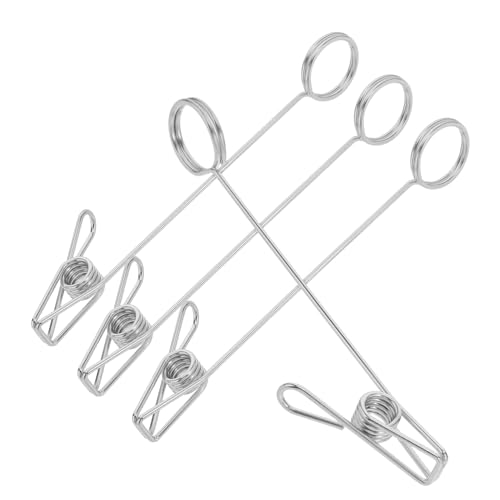 NUOBESTY 4 Stück Doppelköpfige Kartenhalter Schilderklammern Memo Clips Foto Clips Restaurant Tischnummernhalter Platzkartenhalter Für Tisch Foto Display Clip Eisen Silber von NUOBESTY