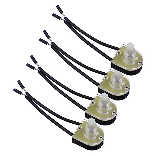NUOBESTY 4 Stück Drehschalter Drehdimmer Ersatz Wandlampe wandleuchte Lampenknöpfe Drehknopf Leichter Dimmerschalter für Lampe Drehknöpfe Lampe drehbar Plastik von NUOBESTY