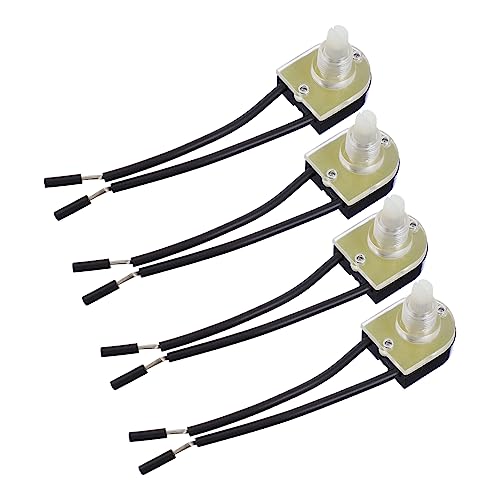 NUOBESTY 4 Stück Drehschalter Ersatz Home Lampe Dreh Wandlampe Lampenknopf Schalter Der Schalter Drehknopf Lichtschalter Für Lampe Drehknöpfe Stehlampe Drehknopf Kupfer von NUOBESTY
