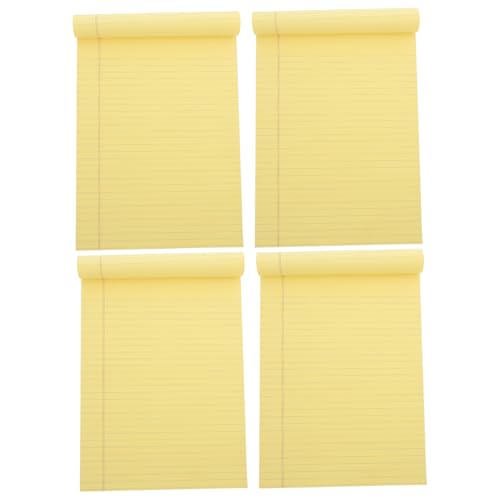 NUOBESTY 4 Stück Papier nehmen Desktop Whiteboard trocken abwischbar Notizblock und Stift Schreibtisch Notizbuch Reißbare Notizblöcke Trennbares Memo Pad legale Blöcke legaler Block Yellow von NUOBESTY