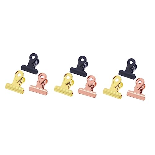 NUOBESTY 45 STK Büro-Bulldog-Klemmen Bulldog Büroklammern Bulldogge Clips Datei Dokumentclip Binder-scharnier-Clip Bildclip Basteln Farbige Bulldoggenklammern Lagerung Umschlagclip von NUOBESTY