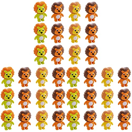 NUOBESTY 48 Stk Löwe Radiergummi Tierisches Radiergummi-spielzeug Mini-puzzle-radierer Topper Für Bleistiftradiergummis Cartoon Radiergummis Löwen Radiergummis Mädchen Füllstoff Tpr Student von NUOBESTY