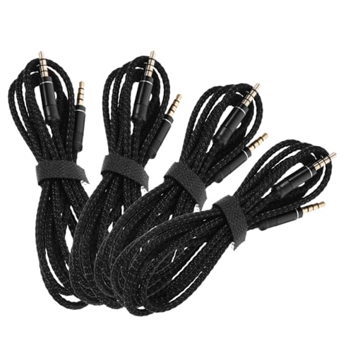 NUOBESTY 4Stücke Männlich Männlich Audiokabel Aus Nylon Hochwertiges Hilfskabel Für Stabile Signalübertragung Für Computer Lautsprecher Kopfhörer von NUOBESTY