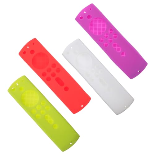 NUOBESTY 4Stücke Silikon Fernbedienungsabdeckung für Stick Stoßfeste Schutz Hülle Kompatibel mit Fernbedienungen Farbenfrohes Design Präzise Aussparungen von NUOBESTY