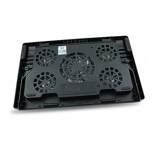 NUOBESTY 5 Fünf-Fan-Kühler Notizbuch Lüfter Schoß Computer-Kühlkissen Fans Kühlpad Laptop Laptopständer verstellbar Kühlung des Laptopständers Laptop kühlung USB -Kühlventilator Schwarz von NUOBESTY