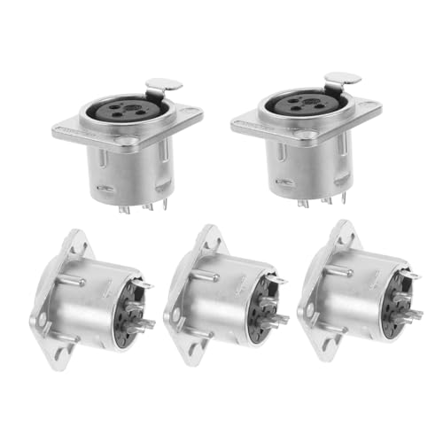 NUOBESTY 5 Stück Audio-Buchse Austauschbare XLR-Panelhalterung XLR- Mikrofon 3-polige Schalttafelmontage Audio-Lautsprecherbuchse Panelmontierter Steckverbinder Vernickeltes Kupfer NUOBESTY 5 Stück Audio-Buchse Austauschbare XLR-Panelhalterung XLR- Mikrofon 3-polige Schalttafelmontage Audio-Lautsprecherbuchse Panelmontierter Steckverbinder Vernickeltes Kupfer von NUOBESTY