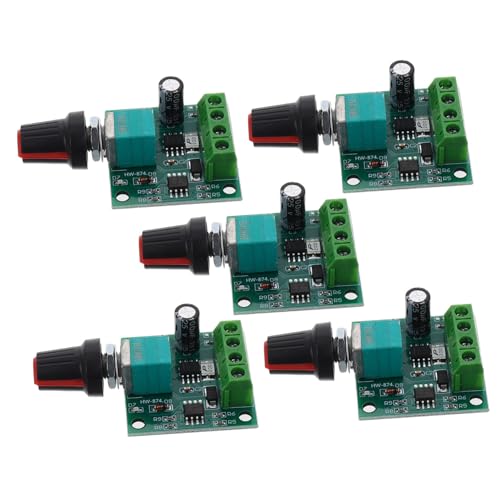 NUOBESTY 5 Stück Drehzahl Regler Für Gleichstrom Motoren Motordrehzahlreglermodul Motortreibermodul Elektrischer Schalter Pwm-Controller Pwm-gleichstrommotor-drehzahlregler Metall Green von NUOBESTY