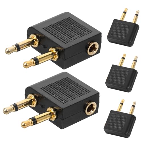 NUOBESTY 5 Stück Kopfhörerbuchsenadapter Ohrhörer Flugzeug Kopfhöreradapter Reiseadapter Für Flugzeugkonverteranschluss Ohrhöreradapter Steckeradapter Für Kopfhörer Headset Adapter Schwarz NUOBESTY 5 Stück Kopfhörerbuchsenadapter Ohrhörer Flugzeug Kopfhöreradapter Reiseadapter Für Flugzeugkonverteranschluss Ohrhöreradapter Steckeradapter Für Kopfhörer Headset Adapter Schwarz von NUOBESTY