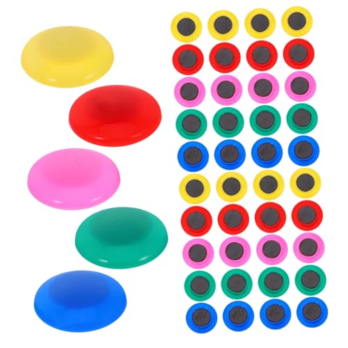 NUOBESTY 50 Stück Büro -magnetkabel Magnetische Seitenclips Magnetische Heftklammern Magnetische Fotoclips Magnetischer Notizclip Farbenfrohe Kleine Magnete Aufkleber-magnete Plastik von NUOBESTY