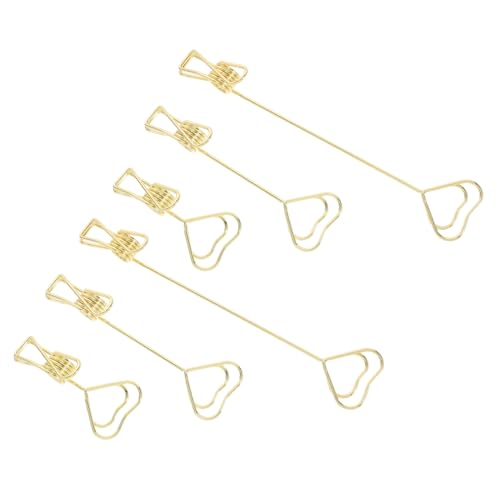NUOBESTY 6 Stück Memohalter Schreibtisch Papierhalter Notizhalter Für Den Schreibtisch Memohalter Clip Fotokartenständer Schreibtisch Visitenkartenhalter Kartenausweishalter Herz von NUOBESTY