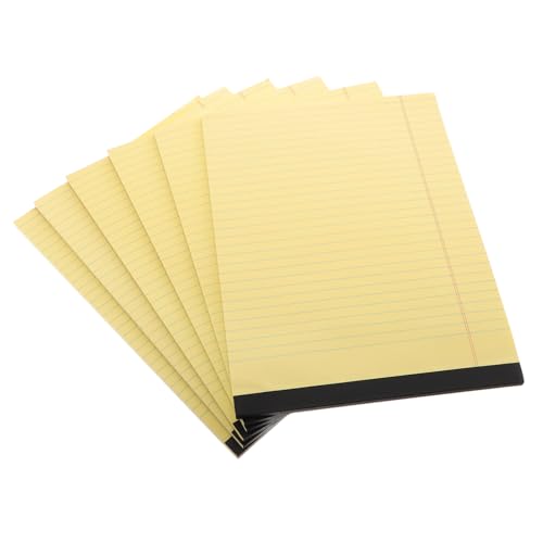 NUOBESTY 6 Stück Notebook -Notizblock Planer zu tun legaler Block juristisches Papier liniertes Notizbuch Gelbe Notizblöcke Schulbedarf legale Blöcke roher Holzstoff Yellow von NUOBESTY