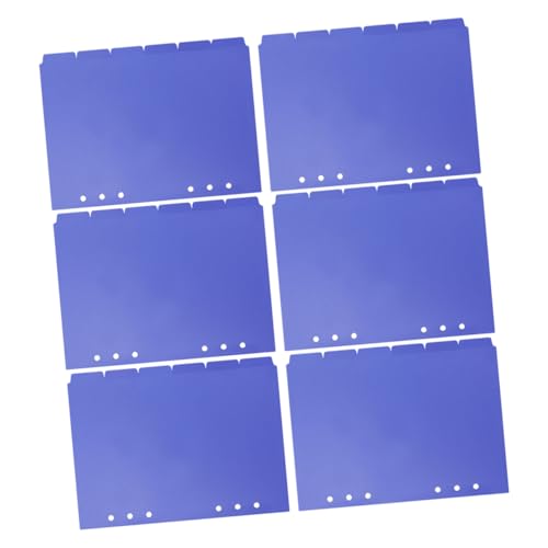 NUOBESTY 6 Stück Trennseite Taschenteiler Ordnerteiler Aus Kunststoff Planerzubehör Mini -binder -teiler Notizbuch Binder Seitenschutz Aus Kunststoff Plant Papierhalter Ordnerplaner Blue Pp von NUOBESTY
