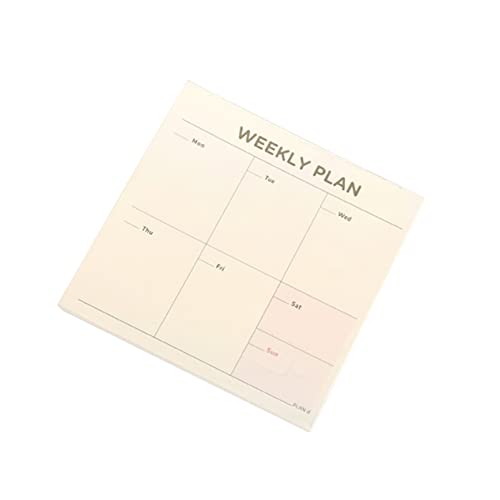 NUOBESTY 60 Blatt Wochenplaner Notizblock Notizblock Für Schulbürobedarf Notizbuch von NUOBESTY