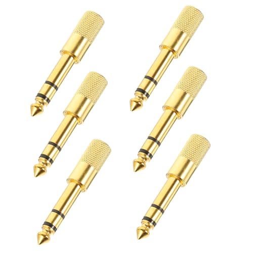 NUOBESTY 6Stücke Audioadapter Männlicher zu Weiblichem Kompatibel mit Verstärkern Gitarren Mischpulten Tragbares Design für Stabile Audioverbindung NUOBESTY 6Stücke Audioadapter Männlicher zu Weiblichem Kompatibel mit Verstärkern Gitarren Mischpulten Tragbares Design für Stabile Audioverbindung von NUOBESTY