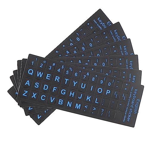 NUOBESTY 6Stücke Teiliges Tastatur Aufkleber Für Englische Laptop Tastaturen Selbstklebend Verschleißfest Passend Für Bessere Handhabung Erfahrung Austausch von NUOBESTY