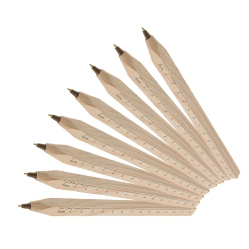 NUOBESTY 8 Stück Massivholzschild Stift Sign Bambusballpoint Stift Schreibwaren Stifte Zeichenstifte Stifte Für Die Schule Holzstifte Zum Schreiben Signaturstifte Stiftstift Beige von NUOBESTY