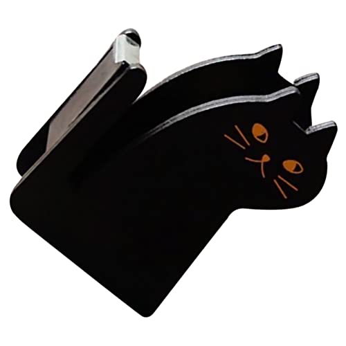 NUOBESTY Bandschneider Katzenband Pfote Klebeband-spender-schreibtisch Katzenliebhaber Cutter Aus Kätzchen-klebebandabroller Antiquität Bandspender Hallo Katzenspender Klaue Hölzern Schwarz von NUOBESTY