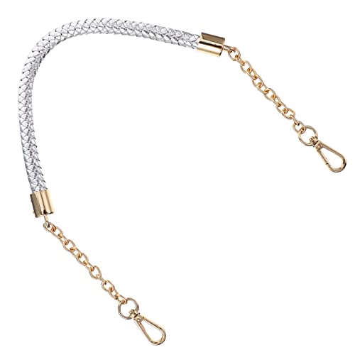 NUOBESTY DIY Schultergurt aus PU Leder mit Metallkettenkopf Dekorativer Riemen für Damen für Handtaschen Umhängetaschen Einkaufstaschen Modisches Zubehör von NUOBESTY
