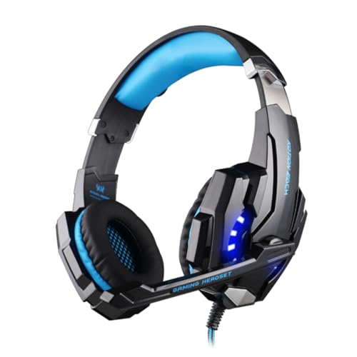 NUOBESTY Gaming Kopfhörer mit Mikrofon Over Ear Design Geräuschunterdrückung Hautfreundliche Materialien Komfortabel für Lange Gaming Sessions für PC Schwarz Blau NUOBESTY Gaming Kopfhörer mit Mikrofon Over Ear Design Geräuschunterdrückung Hautfreundliche Materialien Komfortabel für Lange Gaming Sessions für PC Schwarz Blau von NUOBESTY
